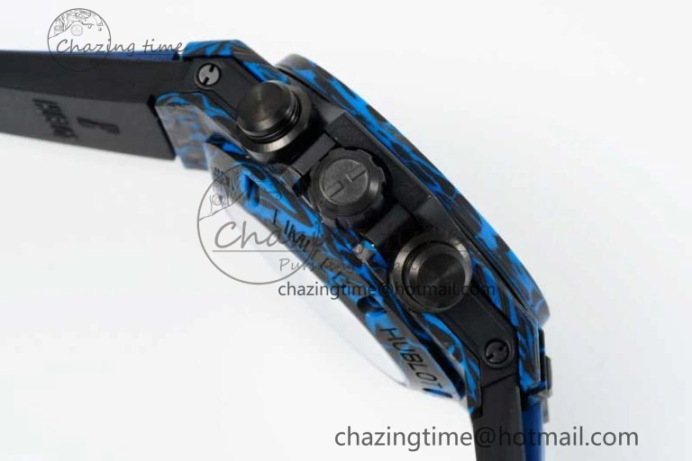 Big Bang Unico Blue Carbon TWF Best Edition Skeleton Dial on Black Rubber Strap A1220