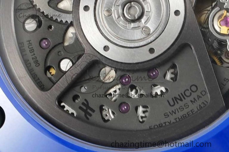 Big Bang Unico Blue Magic Ceramic ZF 1:1 Best Edition Skeleton Dial on Blue Rubber Strap A1280