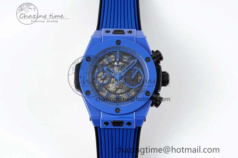 Big Bang Unico Blue Magic Ceramic ZF 1:1 Best Edition Skeleton Dial on Blue Rubber Strap A1280