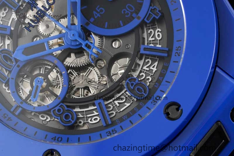 Big Bang Unico Blue Magic Ceramic ZF 1:1 Best Edition Skeleton Dial on Blue Rubber Strap A1280