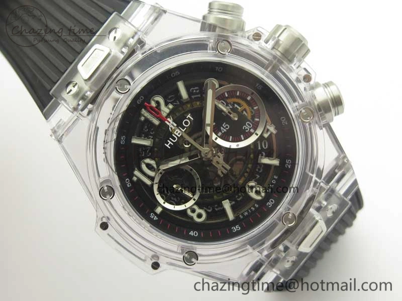 Big Bang Unico Magic Sapphire 45mm OXF Best Edition Black Dial on Black Rubber Strap A1242
