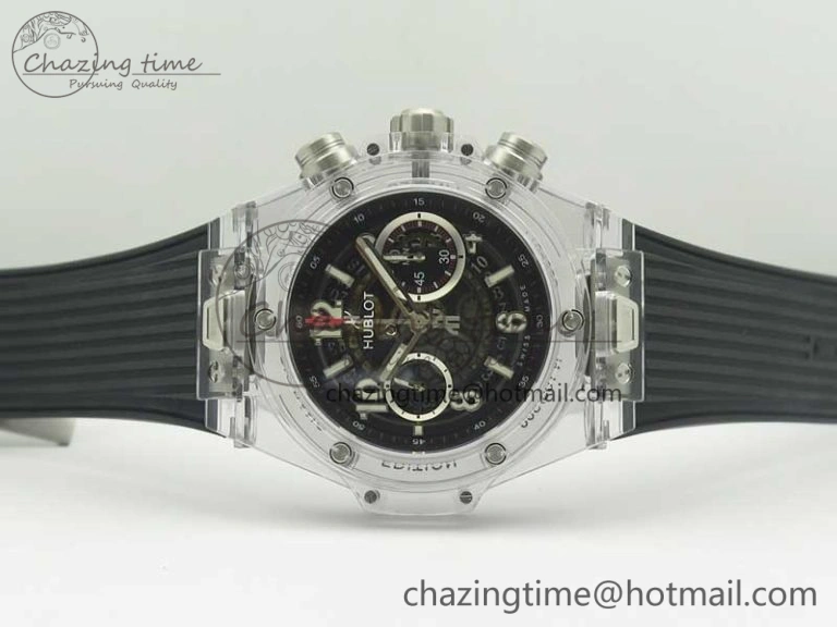 Big Bang Unico Magic Sapphire 45mm OXF Best Edition Black Dial on Black Rubber Strap A1242