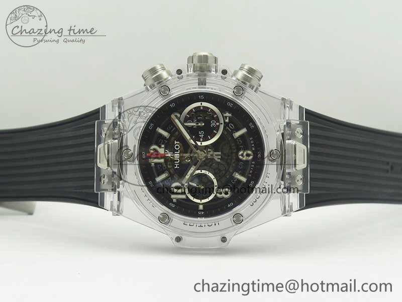 Big Bang Unico Magic Sapphire 45mm OXF Best Edition Black Dial on Black Rubber Strap A1242