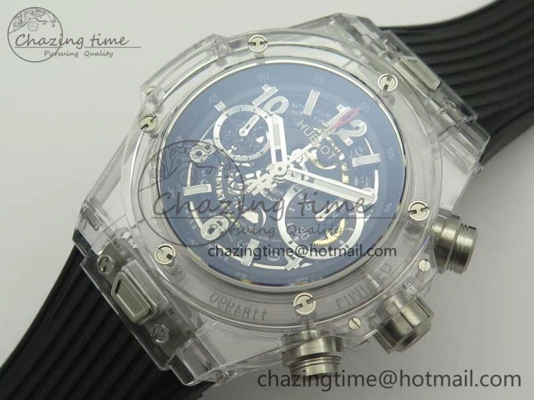 Big Bang Unico Magic Sapphire 45mm OXF Best Edition Black Dial on Black Rubber Strap A1242