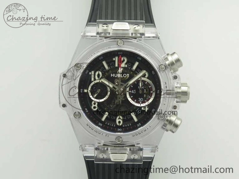 Big Bang Unico Magic Sapphire 45mm OXF Best Edition Black Dial on Black Rubber Strap A1242