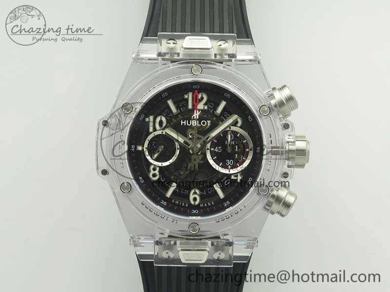 Big Bang Unico Magic Sapphire 45mm OXF Best Edition Black Dial on Black Rubber Strap A1242