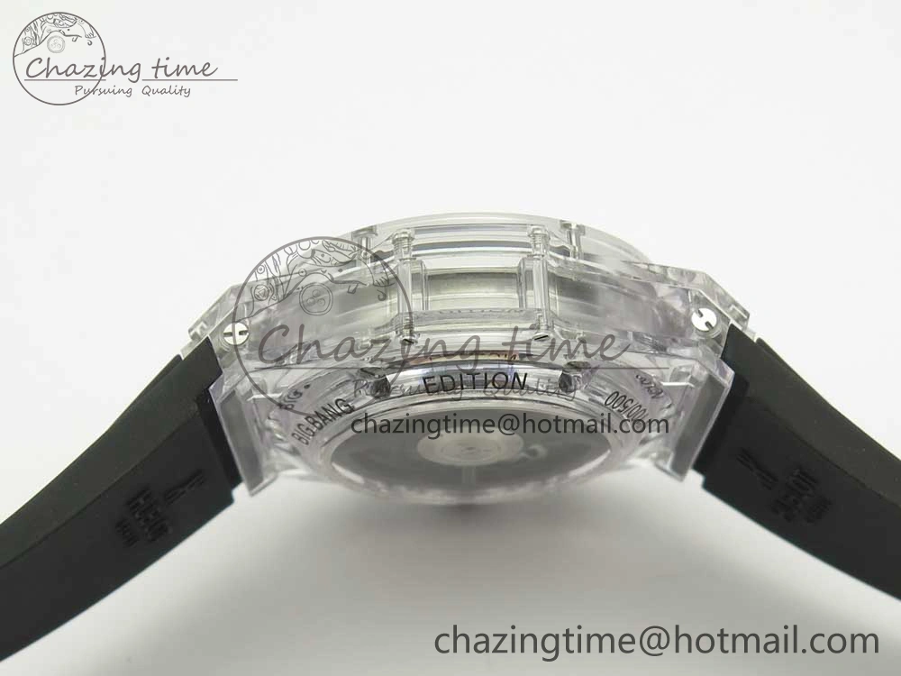 Big Bang Unico Magic Sapphire 45mm OXF Best Edition Skeleton Dial on Black Rubber Strap A1242