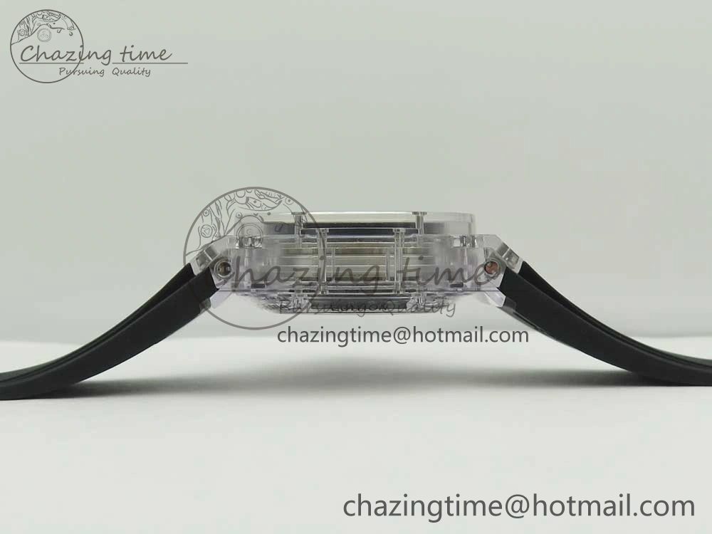 Big Bang Unico Magic Sapphire 45mm OXF Best Edition Skeleton Dial on Black Rubber Strap A1242