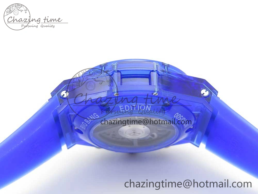Big Bang Unico Magic Sapphire Blue 45mm OXF Best Edition Skeleton Dial on Blue Rubber Strap A1242