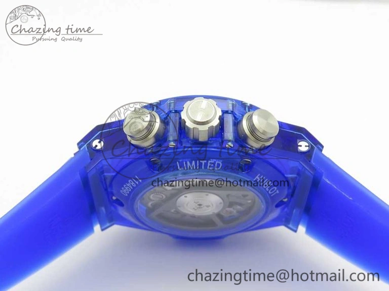 Big Bang Unico Magic Sapphire Blue 45mm OXF Best Edition Skeleton Dial on Blue Rubber Strap A1242