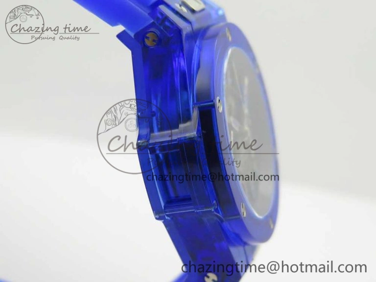 Big Bang Unico Magic Sapphire Blue 45mm OXF Best Edition Skeleton Dial on Blue Rubber Strap A1242