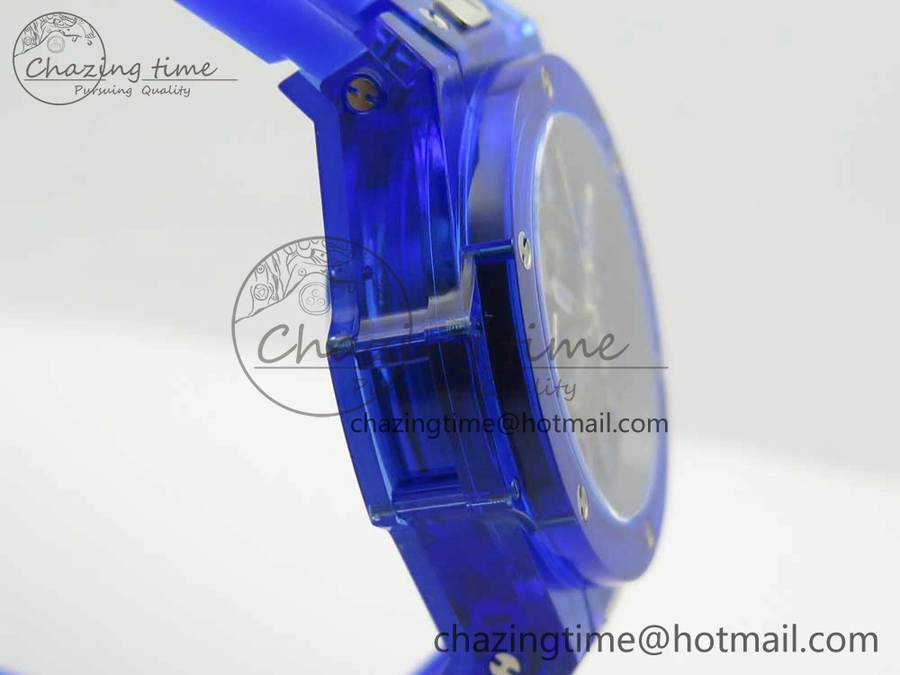 Big Bang Unico Magic Sapphire Blue 45mm OXF Best Edition Skeleton Dial on Blue Rubber Strap A1242