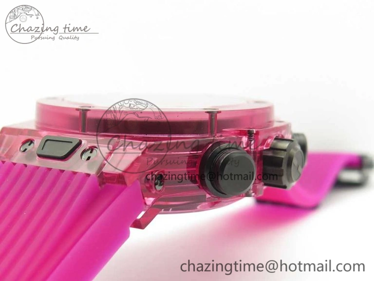 Big Bang Unico Magic Sapphire Pink 45mm OXF Best Edition Skeleton Dial on Pink Rubber Strap A1242