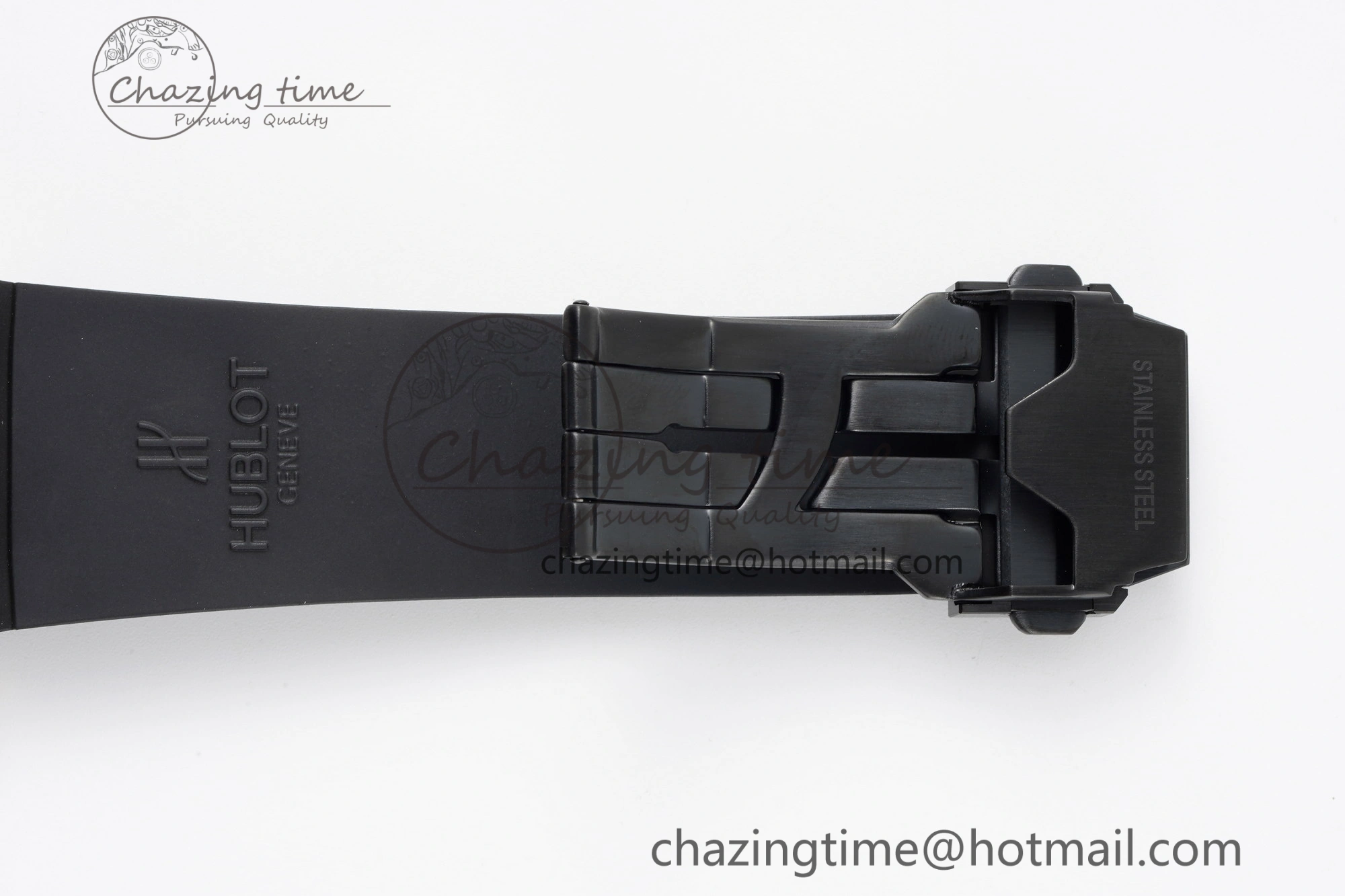 Big Bang Unico RG 45mm BBF 1:1 Best Edition Blue Ceramic Bezel Skeleton Dial on Black Rubber Strap A1280