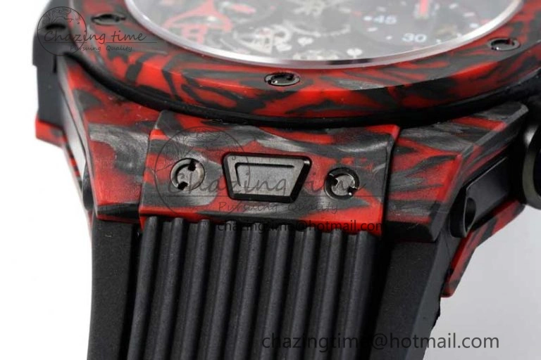 Big Bang Unico Red Carbon TWF Best Edition Skeleton Dial on Black Rubber Strap A1220