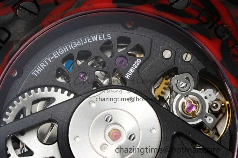 Big Bang Unico Red Carbon TWF Best Edition Skeleton Dial on Black Rubber Strap A1220