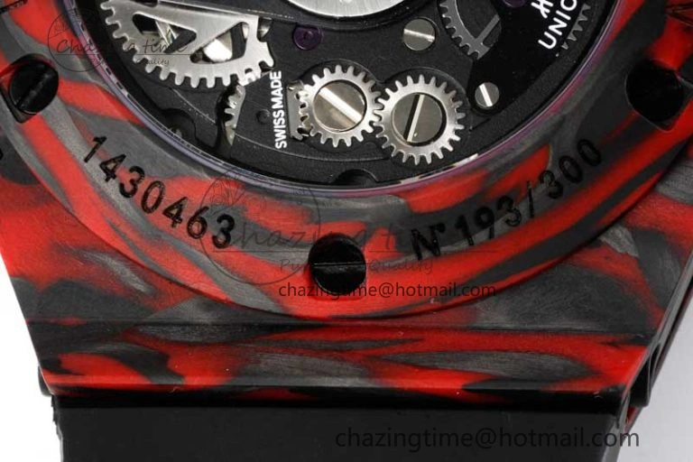 Big Bang Unico Red Carbon TWF Best Edition Skeleton Dial on Black Rubber Strap A1220
