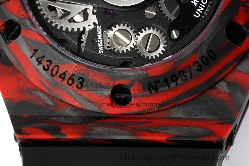 Big Bang Unico Red Carbon TWF Best Edition Skeleton Dial on Black Rubber Strap A1220