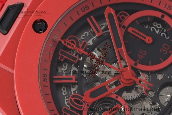 Big Bang Unico Red Magic Ceramic BBF 1:1 Best Edition Skeleton Dial on Red Rubber Strap A1280