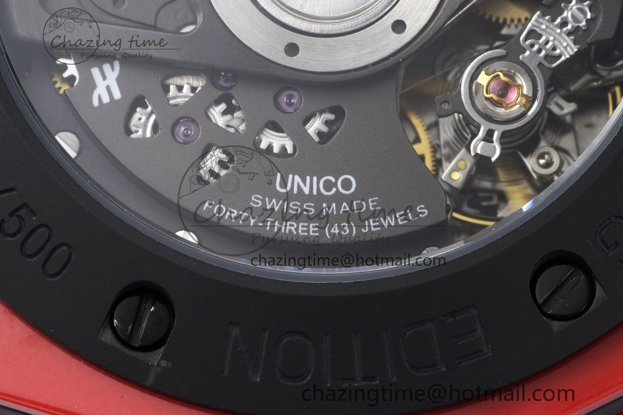 Big Bang Unico Red Magic Ceramic BBF 1:1 Best Edition Skeleton Dial on Red Rubber Strap A1280