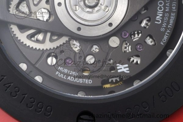 Big Bang Unico Red Magic Ceramic BBF 1:1 Best Edition Skeleton Dial on Red Rubber Strap A1280