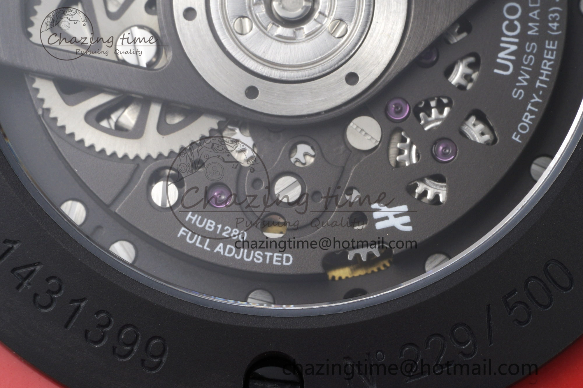 Big Bang Unico Red Magic Ceramic BBF 1:1 Best Edition Skeleton Dial on Red Rubber Strap A1280