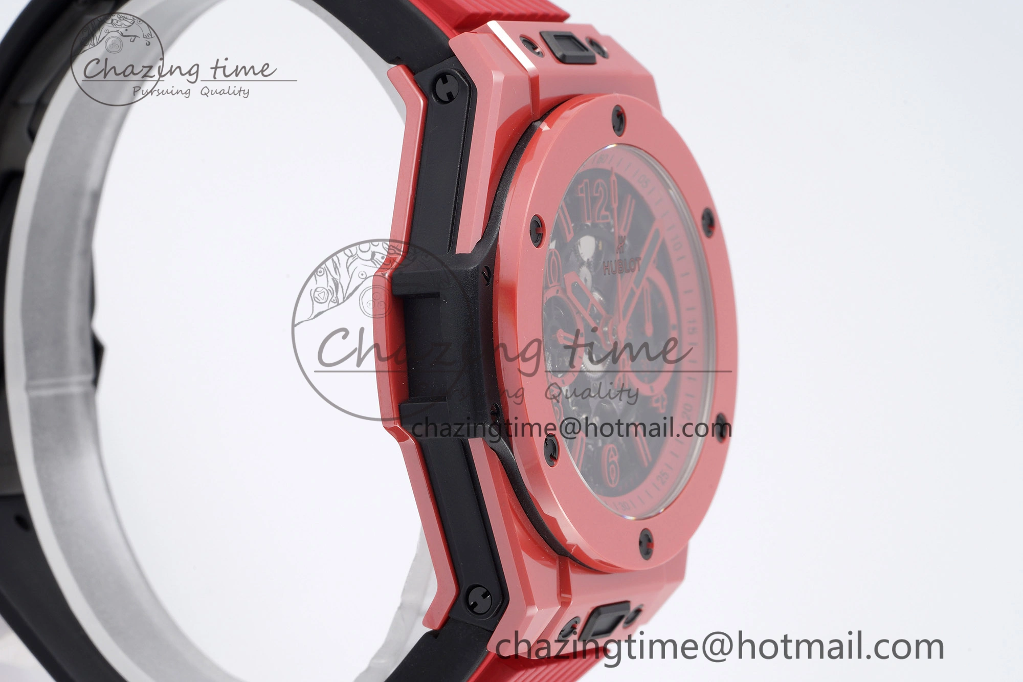 Big Bang Unico Red Magic Ceramic BBF 1:1 Best Edition Skeleton Dial on Red Rubber Strap A1280