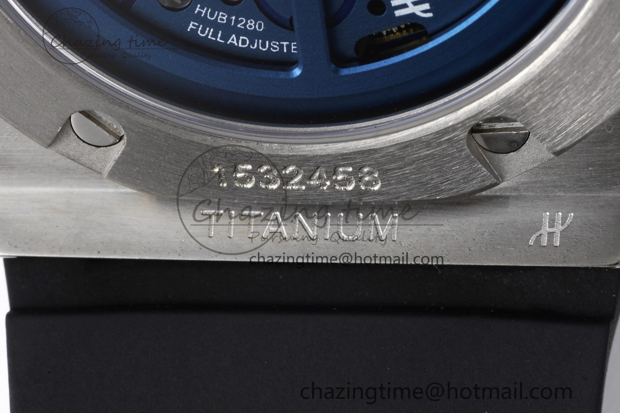 Big Bang Unico SS 45mm BBF 1:1 Best Edition Blue Ceramic Bezel Skeleton Dial on Black Rubber Strap A1280