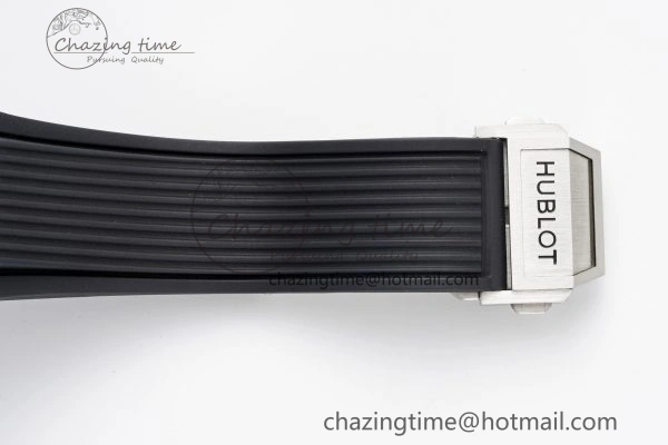 Big Bang Unico SS 45mm BBF 1:1 Best Edition Blue Ceramic Bezel Skeleton Dial on Black Rubber Strap A1280