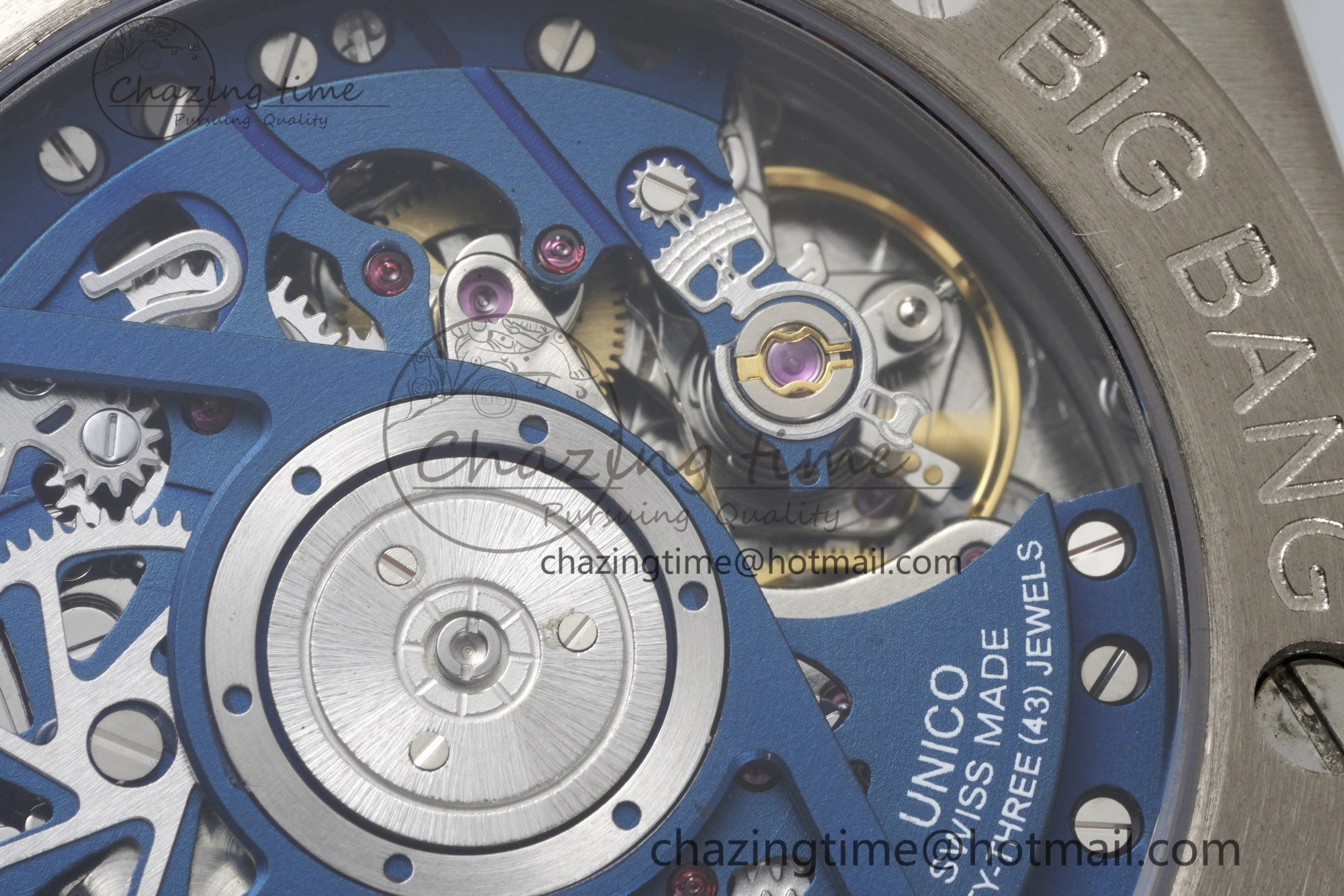Big Bang Unico SS 45mm BBF 1:1 Best Edition Skeleton Dial on Black Rubber Strap A1280