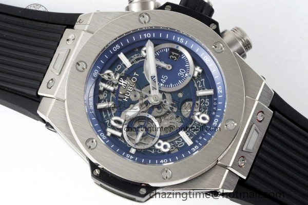 Big Bang Unico SS 45mm BBF 1:1 Best Edition Skeleton Dial on Black Rubber Strap A1280