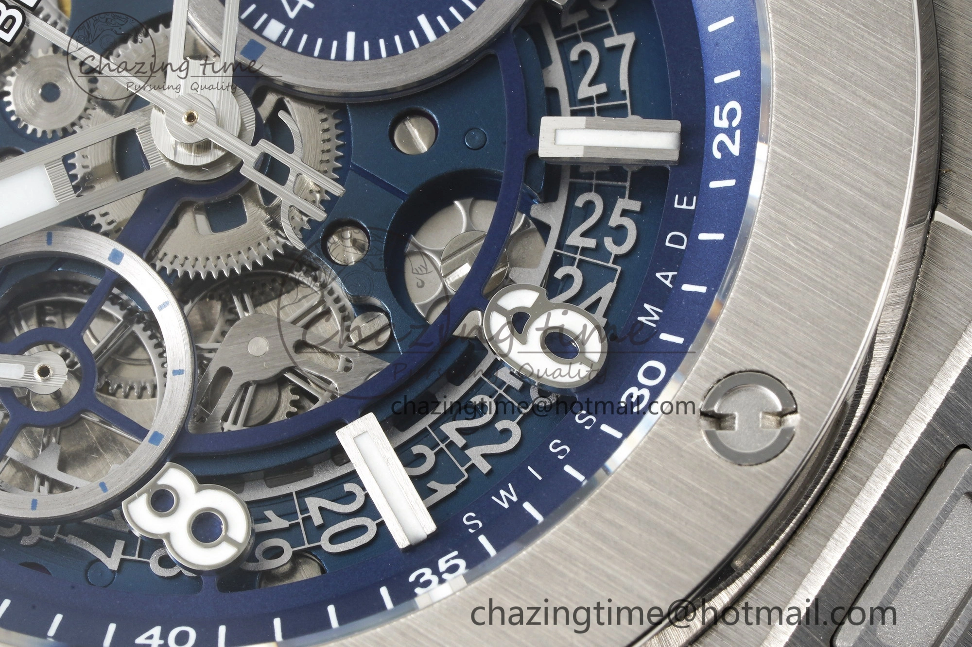 Big Bang Unico SS 45mm BBF 1:1 Best Edition Skeleton Dial on Black Rubber Strap A1280