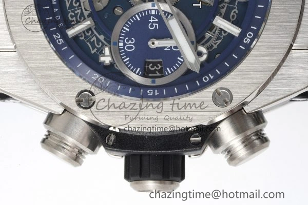 Big Bang Unico SS 45mm BBF 1:1 Best Edition Skeleton Dial on Black Rubber Strap A1280