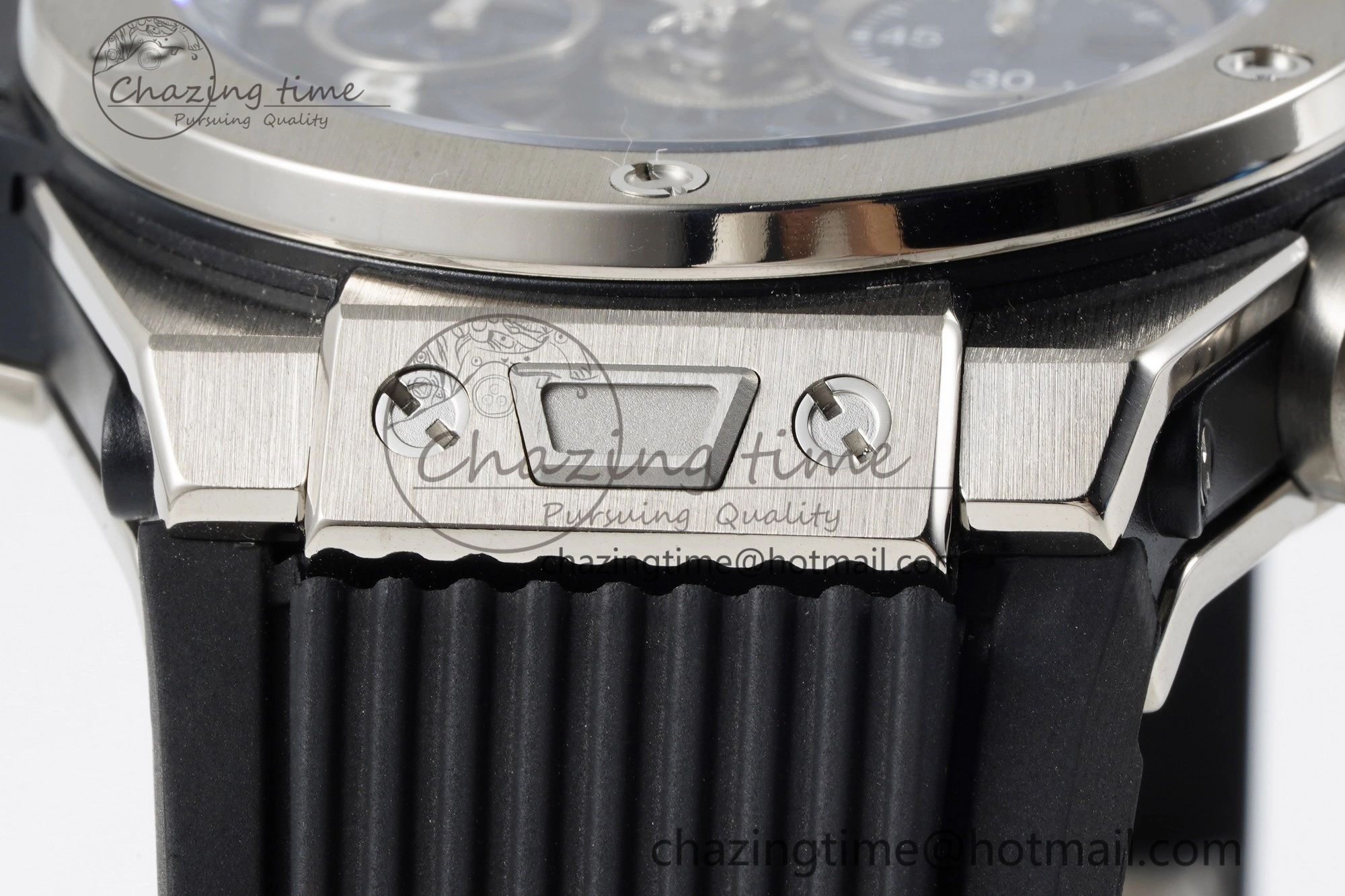 Big Bang Unico SS 45mm BBF 1:1 Best Edition Skeleton Dial on Black Rubber Strap A1280