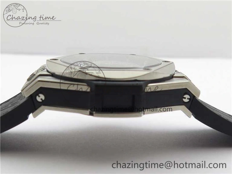 Big Bang Unico Sang Bleu Titanium HBF Skeleton Dial on Black Gummy Strap HUB1213