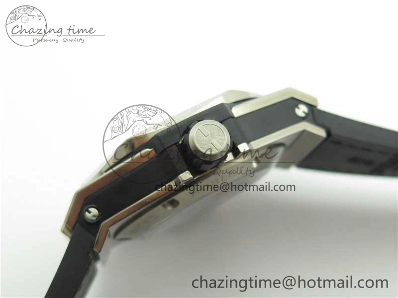 Big Bang Unico Sang Bleu Titanium HBF Skeleton Dial on Black Gummy Strap HUB1213