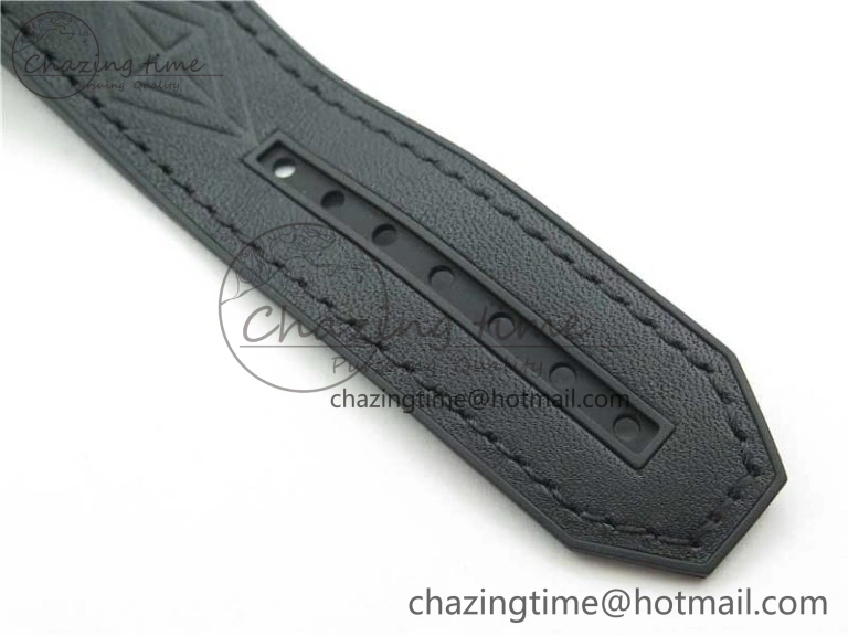 Big Bang Unico Sang Bleu Titanium HBF Skeleton Dial on Black Gummy Strap HUB1213