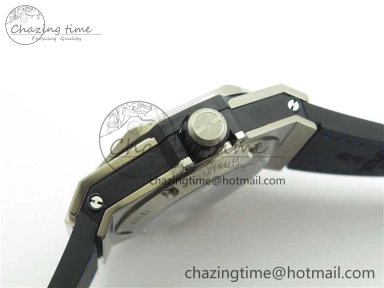 Big Bang Unico Sang Bleu Titanium HBF Skeleton Dial on Blue Gummy Strap HUB1213
