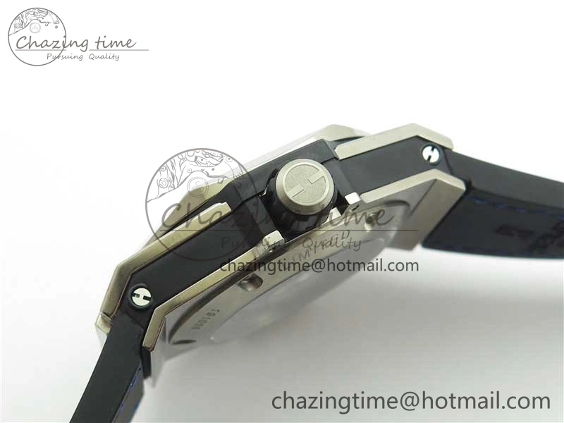 Big Bang Unico Sang Bleu Titanium HBF Skeleton Dial on Blue Gummy Strap HUB1213