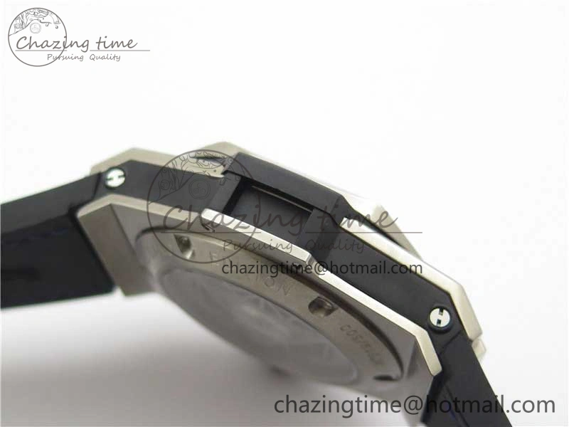 Big Bang Unico Sang Bleu Titanium HBF Skeleton Dial on Blue Gummy Strap HUB1213