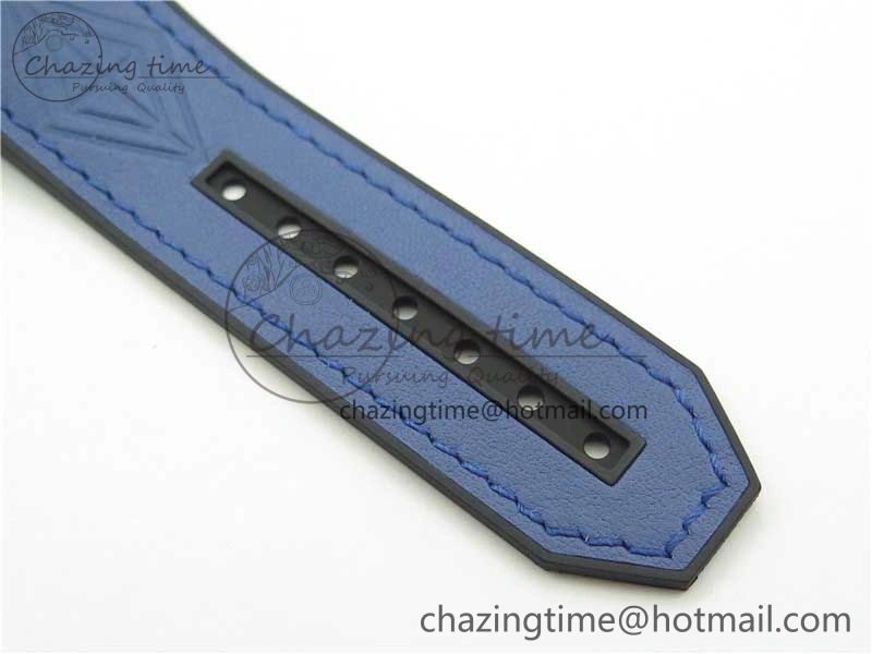 Big Bang Unico Sang Bleu Titanium HBF Skeleton Dial on Blue Gummy Strap HUB1213