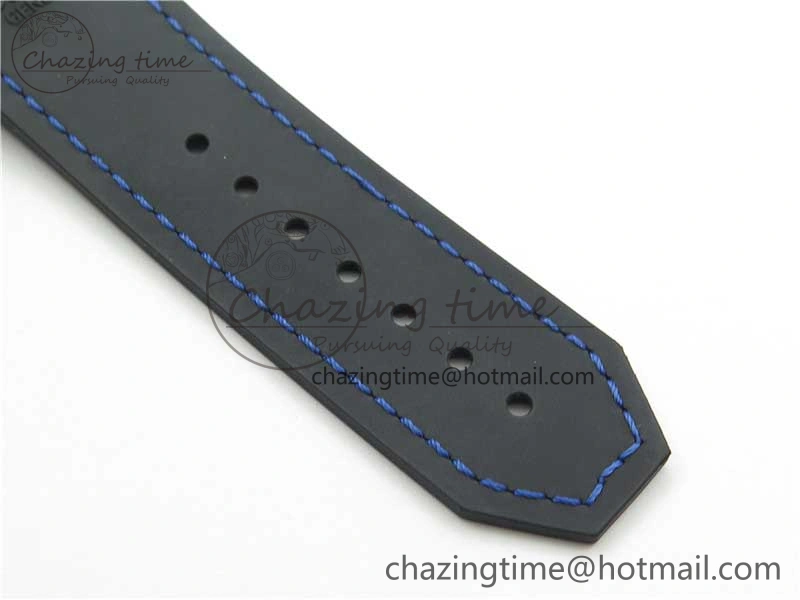 Big Bang Unico Sang Bleu Titanium HBF Skeleton Dial on Blue Gummy Strap HUB1213