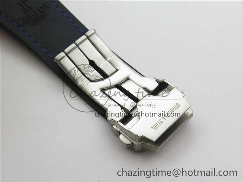 Big Bang Unico Sang Bleu Titanium HBF Skeleton Dial on Blue Gummy Strap HUB1213