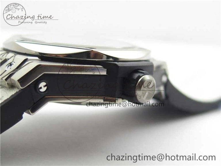 Big Bang Unico Sang Bleu Titanium HBF Skeleton Dial on White Gummy Strap HUB1213