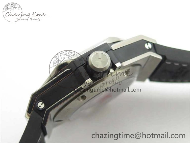 Big Bang Unico Sang Bleu Titanium HBF Skeleton Dial on White Gummy Strap HUB1213