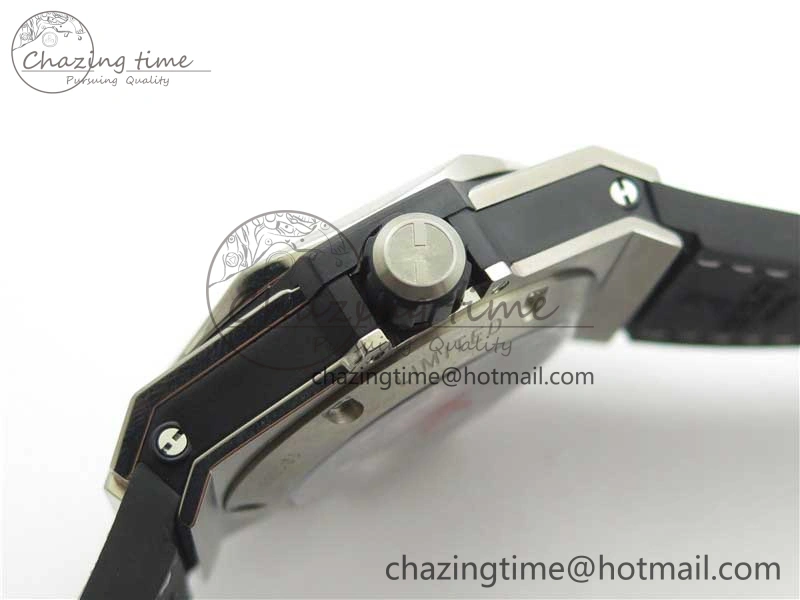 Big Bang Unico Sang Bleu Titanium HBF Skeleton Dial on White Gummy Strap HUB1213