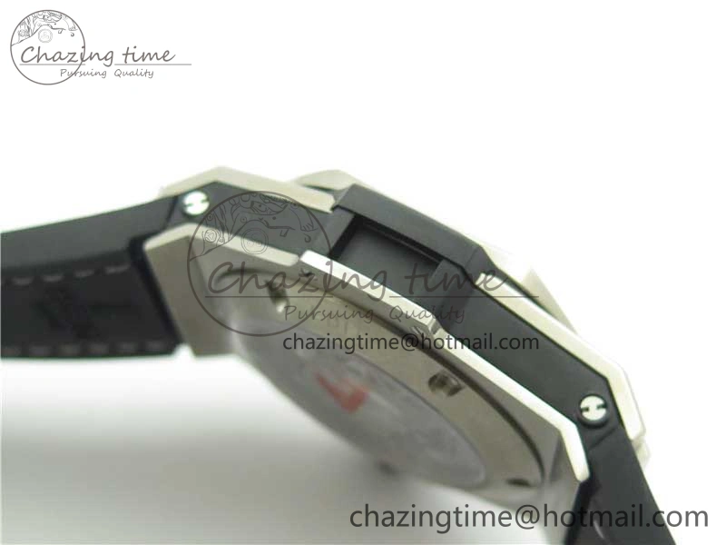 Big Bang Unico Sang Bleu Titanium HBF Skeleton Dial on White Gummy Strap HUB1213