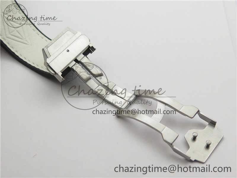 Big Bang Unico Sang Bleu Titanium HBF Skeleton Dial on White Gummy Strap HUB1213