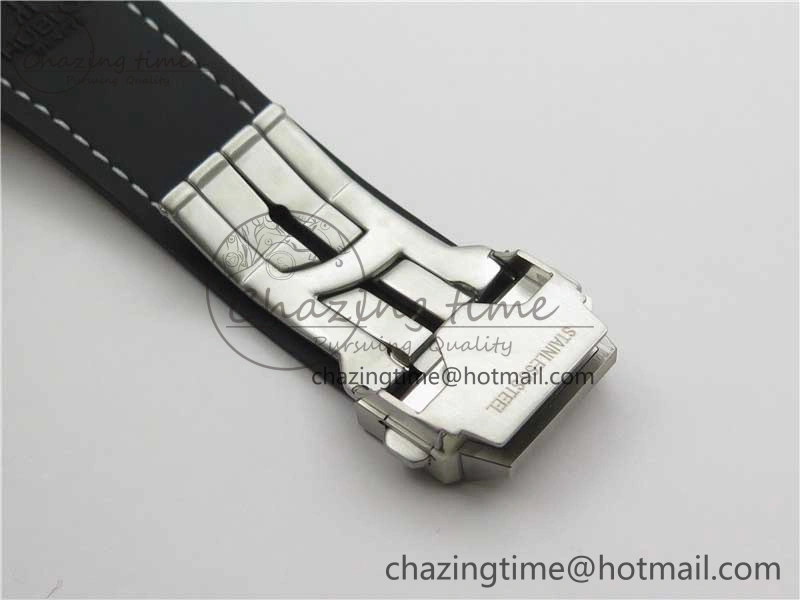 Big Bang Unico Sang Bleu Titanium HBF Skeleton Dial on White Gummy Strap HUB1213