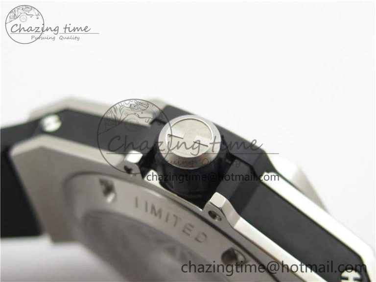 Big Bang Unico Sang Bleu Titanium Diamonds HBF Skeleton Dial on Black Gummy Strap HUB1213